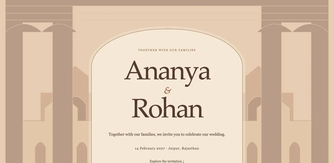 Aangan invitation opening