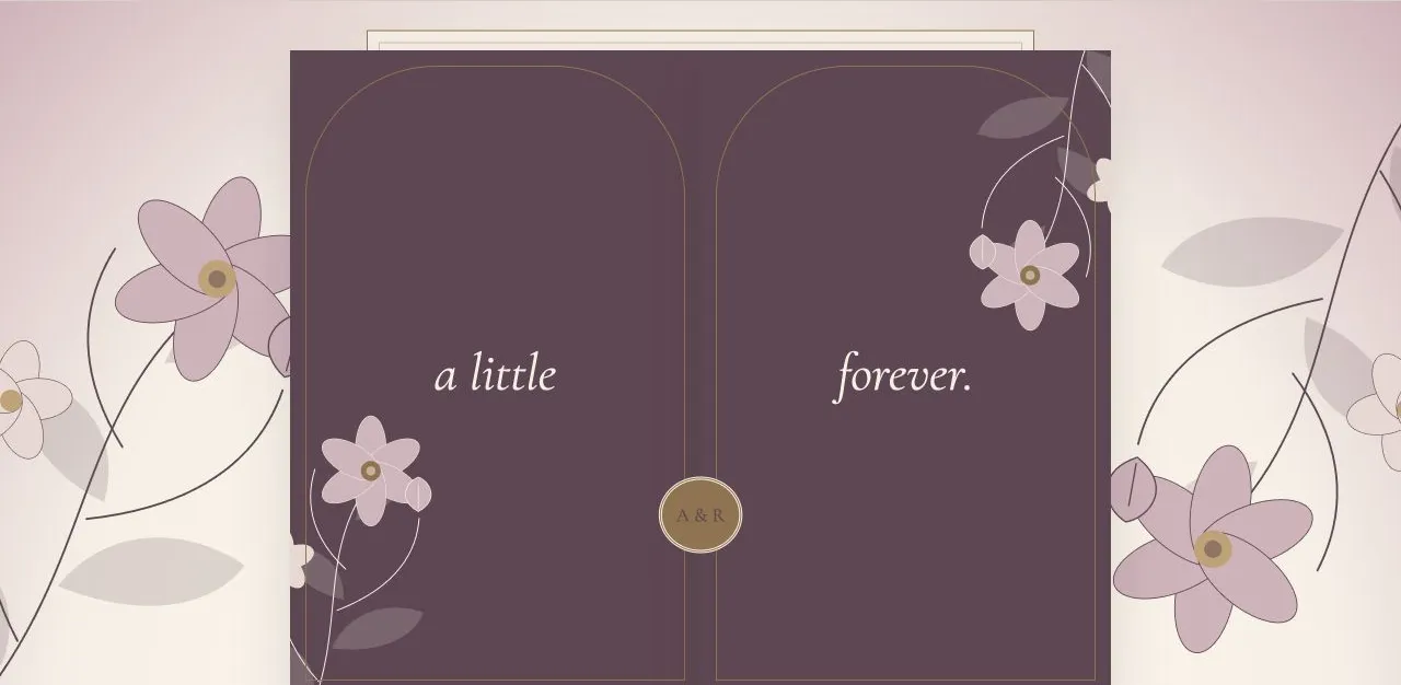 In Bloom invitation opening