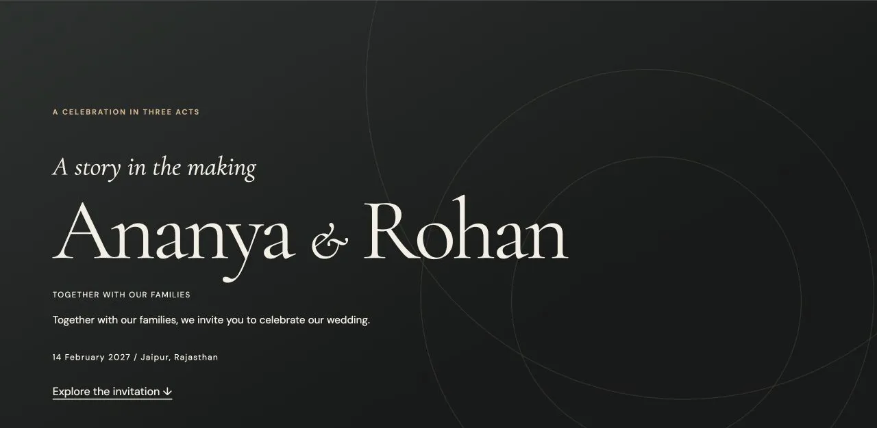 The Feature invitation opening