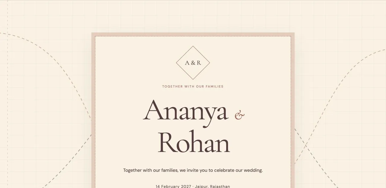 Woven Together invitation opening
